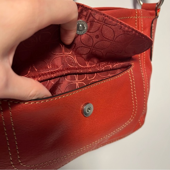 Fossil Red Leather baguette bag - Picture 3 of 13